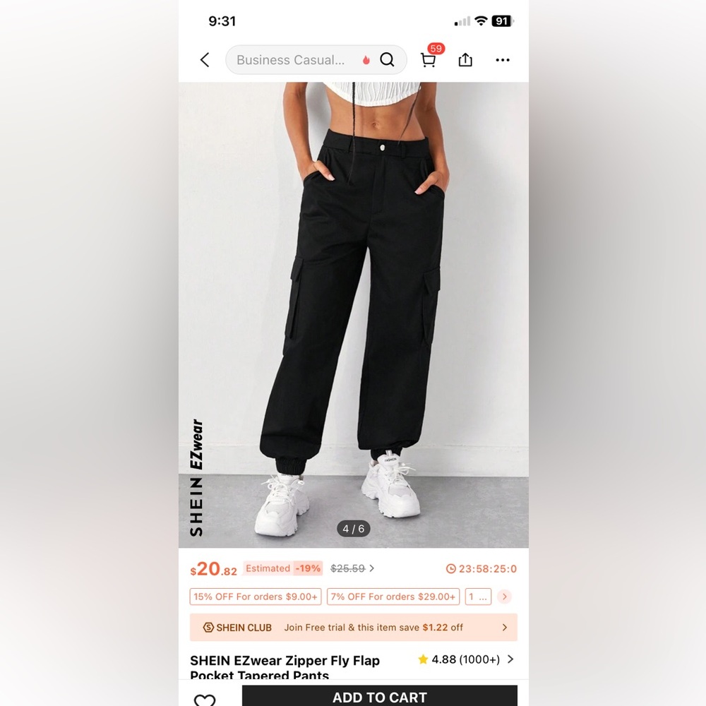 Shein cargo pants.
